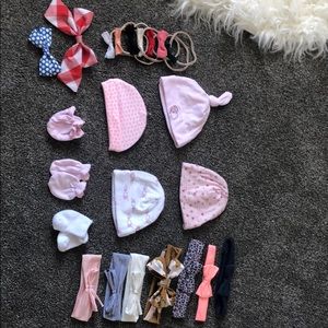 Newborn girl accessories.